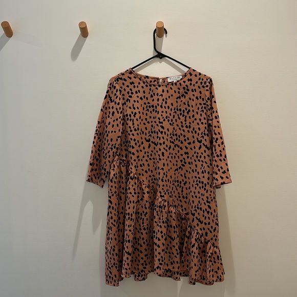 Hayden Asymmetrical Dotted Swing Dress - Picture 3 of 5